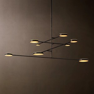 Lustre moderne en albâtre <span class=keywords><strong>Cora</strong></span>, lampes suspendues de luxe dorées, luminaire suspendu en marbre pour salon - Product Image 3
