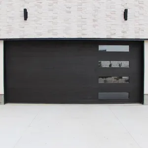 Good selling modern garage doors residential automatic 16*7 ft high quality steel sectional garage doors with windows for usa