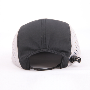 Custom Polyester/Nylon Waterproof <strong>Running</strong> <strong>Cap</strong> 5 Panel Perforated Lightweight Laser Cut Mesh <strong>Running</strong> Hat - Product Image 4