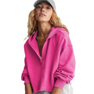 Felpa con cappuccio all'uncinetto da <span class=keywords><strong>donna</strong></span> di <span class=keywords><strong>marca</strong></span> europea americana con maniche a palloncino e Logo anteriore - Product Image 5