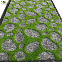 Tapis en plastique nouvelle marque chinoise décor vert de pelouse jardin faux gazon tapis synthétique prix sur gazon artificiel