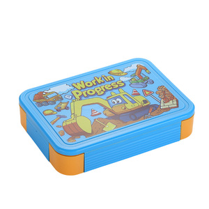 Cartoon Childrens Bento <b>Box</b> With Compartment Sealed Lunchbox <b>Microwaveable</b> Eco Friendly For School Kids - Product Image 5