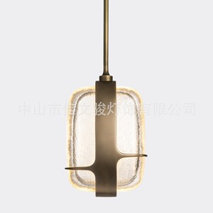 Modern Minimalist Oval Pendant <b>Light</b> Black Frame Water Ripple Glass Warm Led <b>Chandelier</b> For Bedroom Living Room Entryway - Product Image 4