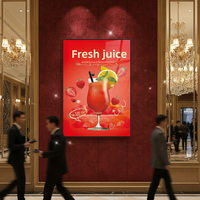 Peralatan Periklanan Profesional Modern, Light Box Snap Open yang Dapat Diganti, Layar LED untuk Menu Restoran, Papan Nama Ritel