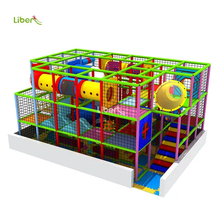 Parco avventura Multi-livello parco giochi al coperto con strutture colorate a rete