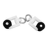 Kit de roulettes et butées d'extrémité robustes pour tringles à rideaux, système de glisse silencieux pour rideaux commerciaux et rails de rideaux d'hôtel