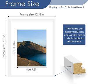 Customized Simple Eco-Friendly A1/A2/A3/A4/A5/<b>4x6</b>/5x7/6x8/8x10/12x18/16x20/18x24/20x28/24x36 Black White Wood Photo <b>Frame</b> - Product Image 2