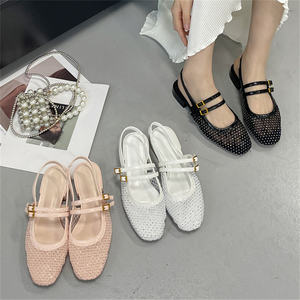 Zapatos Planos de Verano 2025 de Alta Calidad para Mujer, Transpirables, Antideslizantes, Cómodos, Tipo Ballet, Tallas 35-43 - Product Image 2