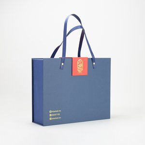 Caja de Regalo de Año Nuevo y Navidad en Azul, Naranja y Rojo, <span class=keywords><strong>Papel</strong></span> Recubierto con Laminado Brillante y <span class=keywords><strong>Mate</strong></span>, Grabado en Relieve y Estampado para Velas - Product Image 6