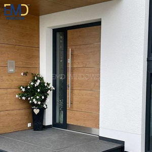 Portes d'entrée extérieures en aluminium, style français, avec verre, design moderne pour villa, isolation thermique - Product Image 4