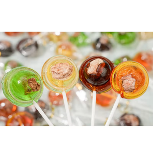 하드 롤리팝 자두 하트 과일맛 갈색 달콤하고 신맛 나는 사탕 간식 대량 해외 도매 - Product Image 4