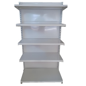 Scaffale Bifacciale Bianco per Supermercato, Robusto Espositore in Rete Metallica per Negozi di Alimentari e Convenience Store, Utilizzo in Garage - Product Image 3