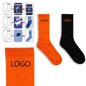 Chaussettes de sport pour hommes, personnalisées avec votre propre logo, en nylon/coton, vente en gros à bas prix, conception OEM - Product Image 1
