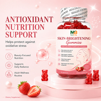 Gummies éclaircissantes pour la peau sans sucre ni gélatine OEM, pour la pigmentation