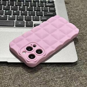 Coque de téléphone à motif quadrillé, finition mate effet peau, pour iPhone 17 16 15 14 13 12 11 Pro Max, protection premium anti-chute - Product Image 5