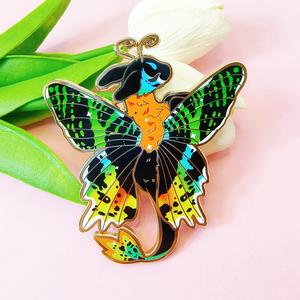 Yüksek kalite özel Logo kelebek doğa Metal yaka iğnesi sevimli mantar mat altın kaplama sert emaye pimleri - Product Image 3