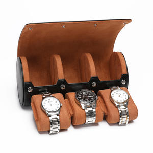 Lüks OEM ODM Snap düğmesi kol seyahat organizatör depolama ambalaj kutusu deri İzle rulo ambalaj için 1 <span class=keywords><strong>2</strong></span> <span class=keywords><strong>3</strong></span> yuvaları - Product Image 4