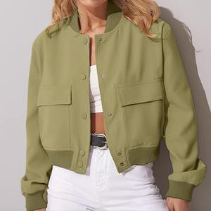 2025 nouveau automne européen et américain femmes nouveau <span class=keywords><strong>Style</strong></span> tempérament navettage mode couleur unie veste <span class=keywords><strong>manteau</strong></span> - Product Image 2