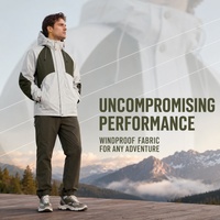 Veste longue coupe-vent imperméable multi-poches en softshell réfléchissant avec fermeture éclair, disponible en stock usine, personnalisable