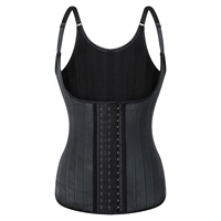 Corsé de Látex con 25 Varillas de Acero para Mujer Talla Grande Chaleco Moldeador de Cintura con Tirantes