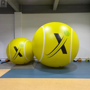 ลูกเทนนิสเป่าลม PVC ขนาด 2 เมตร 3 เมตร แบบสุญญากาศ ลูกเทนนิสจัมโบ้เป่าลมขนาดใหญ่สำหรับตกแต่ง ลูกแพเดิลเป่าลมพร้อมไฟ LED - Product Image 4