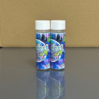 Botol Plastik Transparan Berbentuk Pipih Kapasitas Kecil 3.5g dengan Tutup Sekrup untuk Sampel Produk Mandi.