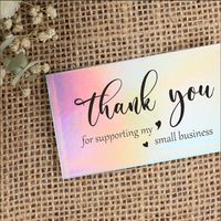 Cartes de visite holographiques, impression personnalisée, cartes de remerciement pour le commerce électronique pour les petites entreprises