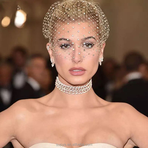 Diamond <strong>Veil</strong> Mesh Hairband Black White <strong>Bridal</strong> Headdress Crystal Dance Party Accessories Wedding Rhinestone <strong>Bridal</strong> <strong>Headband</strong> - Product Image 5