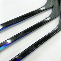 Bâton de hockey sur glace bleu et noir 100% fibre de carbone, point de flexion bas, normes de compétition, bâton de hockey sur glace pour adolescents/débutants