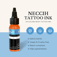 Vente chaude 30ml 54 Couleurs Corps Tatouage Encre Ensemble Tatouage Fournitures Encre Noir Rouge Tatouage Pigments