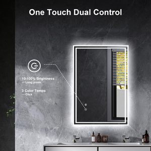 <span class=keywords><strong>Espejo</strong></span> de <span class=keywords><strong>Baño</strong></span> <span class=keywords><strong>con</strong></span> Luces LED de 60x80cm, Sensor Táctil, Antivaho, Montado en la Pared, Control de Brillo y Color, <span class=keywords><strong>Espejo</strong></span> Inteligente - Product Image 3
