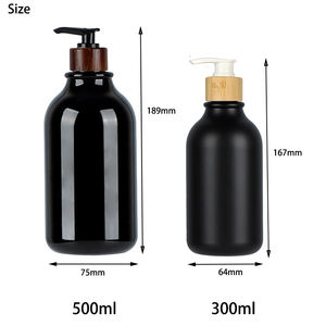 300ml 500ml Fournisseurs de bouteilles en plastique personnalisées Bouteilles en plastique PET rondes vides Emballage cosmétique avec pompe à lotion (PB02) - Product Image 2