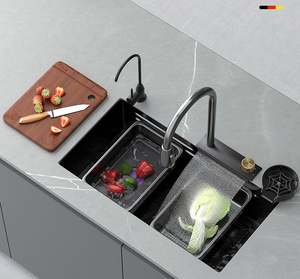 Raindance Nano Évier de comptoir de cuisine en or de luxe fait à la main Cuvette unique en acier inoxydable Lavabo 2 ans USB Power Household - Product Image 3