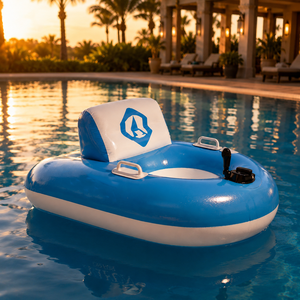 Bouée gonflable motorisée pour lac avec dossier, propulseur électrique à batterie, monoplace, pour piscine et loisirs aquatiques - Product Image 3