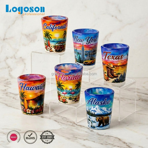 NUOVO Set <span class=keywords><strong>di</strong></span> Bicchierini Souvenir Personalizzati al 100% delle 50 Stati USA, Collezione da 1,5 oz con Decalcomanie Panoramiche, Vendita all'Ingrosso Solo in Lotti - Product Image 1
