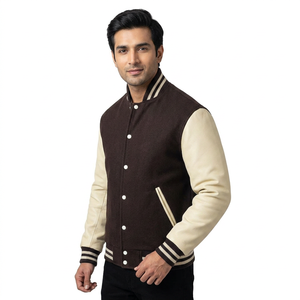 Chaqueta Varsity de Alta Calidad para Hombre, Nueva, al por Mayor, con Mangas de Cuero para Invierno, Chaqueta Letterman - Product Image 1