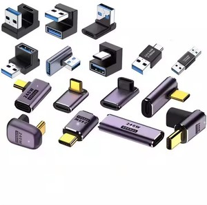 Adaptador <span class=keywords><strong>USB</strong></span> C macho a <span class=keywords><strong>USB</strong></span> C hembra de ángulo recto de 90 grados, extensor de adaptador <span class=keywords><strong>USB</strong></span> tipo C hacia arriba y hacia abajo - Product Image 3
