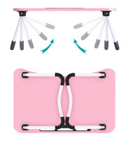 Nouvelle conception de table pliante avec USB, table pliante pour ordinateur portable, table d'étude pliante pour lit avec ventilateur