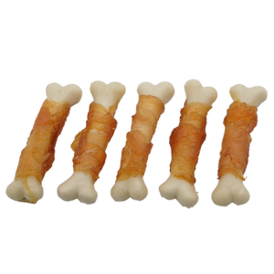 OEM ODM kalsiyum takviyesi beslenme sığır derisi Donut tavuk ördek sığır eti evcil hayvan atıştırmalığı tedavi köpek maması - Product Image 5