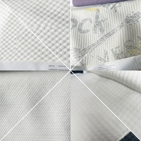 Tissu de rebord de matelas pas cher, stock de fin de série, tissu jacquard tricoté pour matelas et oreillers d'hôtel