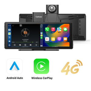 Caméra embarquée Carlover V11Pro 4G double objectif 1080P avec CarPlay sans fil, GPS, carte TF, vision nocturne et <span class=keywords><strong>écran</strong></span> partagé - Product Image 1