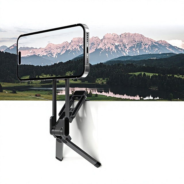 Magsafe Climbing Phone Holder Alloy  Portable Magnetic Tripod Multi-Functional Horizontal Vertical Mounting Folding Phone Stand