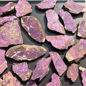 Vente en gros de plaques de purpurite naturelle, tranches brutes violettes, spécimens minéraux pour la maison et la décoration - Product Image 4