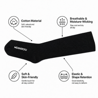 Chaussettes d'affaires personnalisées en gros avec logo, chaussettes de compression pour hommes, chaussettes en coton chaudes jusqu'au genou, chaussettes tubulaires longues en coton
