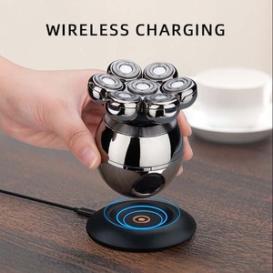 Rasoir électrique étanche rechargeable sans fil rotatif pour barbe et nez, rasoir électrique à 7 lames pour hommes - Product Image 5