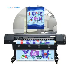 Cheap price 1.6m 1.8m large format printer i3200 xp600 head eco solvent printer wall paper leather printing machine
