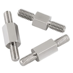 Perno hexagonal de doble extremo de acero al carbono niquelado M3 M6 para soporte y aislamiento - Product Image 1