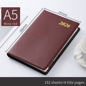 2026 manuale annuale transfrontaliero per il lavoro con copertina rigida del taccuino in pelle con copertina rigida - Product Image 6