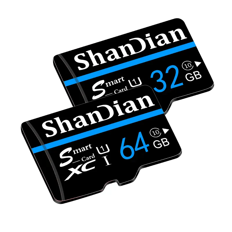 Shandian nhà máy sản xuất bộ nhớ đọc TF Mini SD thẻ với chất lượng tốt nhất 32GB 64GB 128GB SD thẻ nhớ thanh