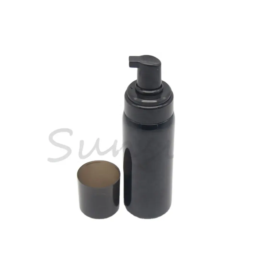30% 50% 100% PCR noir 200ml mousse pompe bouteille sérigraphie PP plastique corps PET verre Lotion crème shampooing parfum emballage
